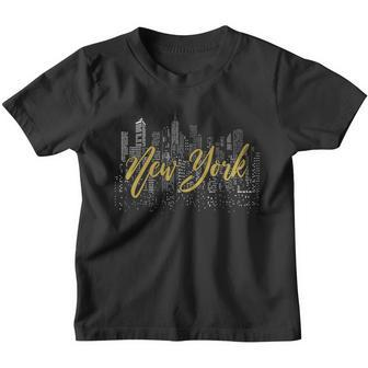 New York City Skyline Buildings Youth T-shirt - Monsterry AU