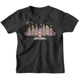 New York City Skyline Ny Vintage New York City Nyc Youth T-shirt - Thegiftio UK