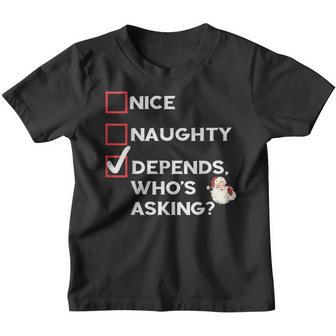 Nice Naughty Christmas List Adult Men Women Kid Family Funny Youth T-shirt - Thegiftio UK