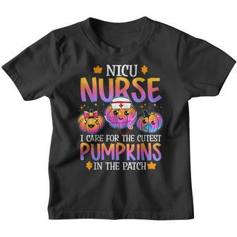 Nicu Nurse Halloween I Care For The Cutest Pumpkins In Patch V2 Youth T-shirt - Thegiftio UK