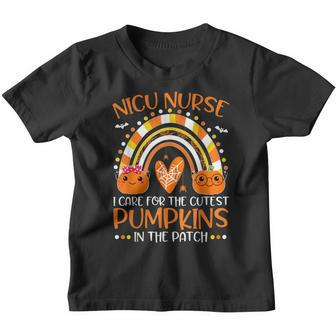 Nicu Nurse Halloween I Care For The Cutest Pumpkins In Patch V3 Youth T-shirt - Thegiftio UK