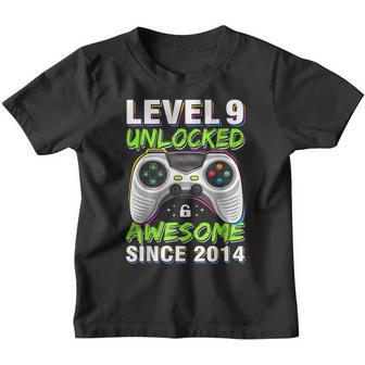 Nine 9Yr Bday Son Boy Funny Gamer 9Th 9 Year Old Birthday V3 Youth T-shirt - Thegiftio UK