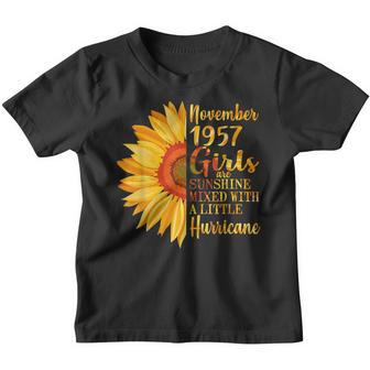 November Girls 1957 65Th Birthday Gifts 65 Years Old Youth T-shirt - Thegiftio UK