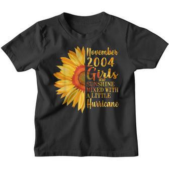 November Girls 2004 18Th Birthday Gifts 18 Years Old Youth T-shirt - Thegiftio UK