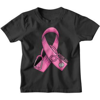 Nurse Breast Cancer Awareness Pink Ribbon Nursing Rn Life Youth T-shirt - Thegiftio UK