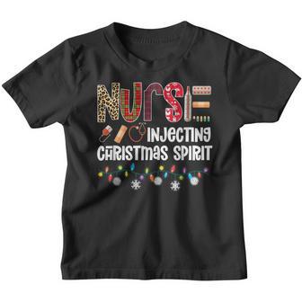 Nurse Injectings Christmas Spirit Youth T-shirt - Thegiftio UK