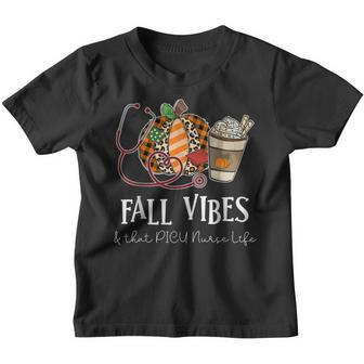 Nurse Leopard Pumpkin Fall Vibes And That Picu Nurse Life  Youth T-shirt