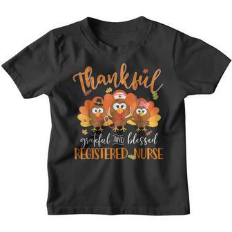 Nurse Turkey Fall Thanksgiving Thankful Registered Nurse Youth T-shirt - Thegiftio UK