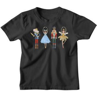 Nutcracker Season Ballet Ballerina Christmas Gifts For Girls Youth T-shirt - Thegiftio UK