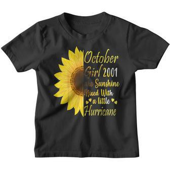 October Girl 2001 18Th Years Old Sunshine Birthday Youth T-shirt | Mazezy