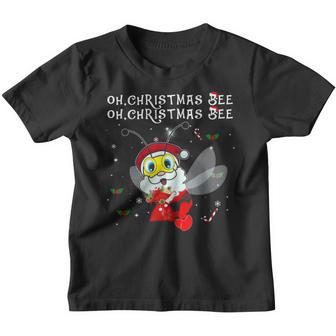 Oh Christmas Bee Xmas Family Holidays Funny Santa Gifts Xmas Youth T-shirt - Thegiftio UK