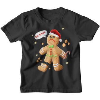 Oh Snap Gingerbread Funny Christmas Xmas Men Women Kids Youth T-shirt - Thegiftio UK