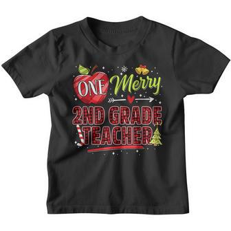 One Merry 2Nd Grade Teacher Funny Christmas Xmas Men Women Youth T-shirt - Thegiftio UK