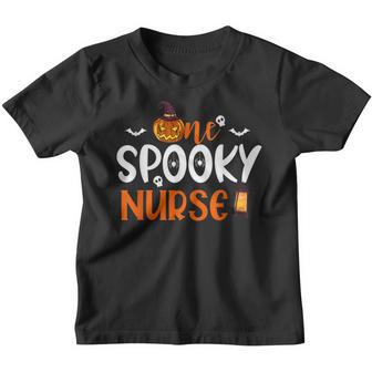One Spooky Nurse Funny Halloween Costume Gift Ideas V2 Youth T-shirt - Thegiftio UK