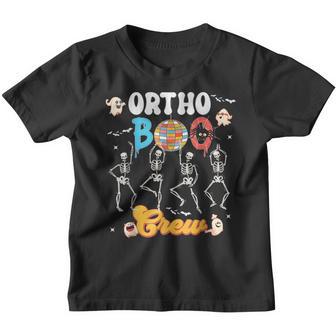 Ortho Orthopedic Halloween Boo Crew Dance Skeleton Dancing Youth T-shirt - Thegiftio UK