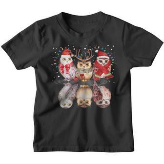 Owl Christmas Tree Owl Lovers Men Women Kids Youth T-shirt - Thegiftio UK