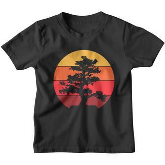 Pacific Ocean Beach Bonsai Tree Sun Retro Vintage Youth T-shirt - Thegiftio UK