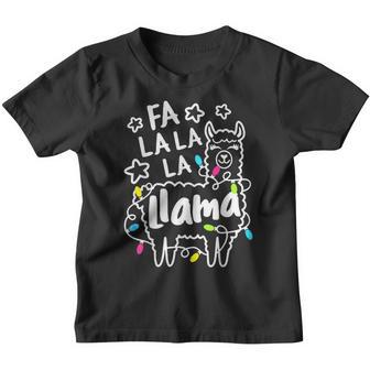 Pajamas Xmas Fa La La Llama Kids Women Christmas Pajama V2 Youth T-shirt - Thegiftio UK