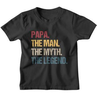 Papa Man Myth Legend Shirt For Mens & Dad Funny Father Gift Tshirt Youth T-shirt - Monsterry