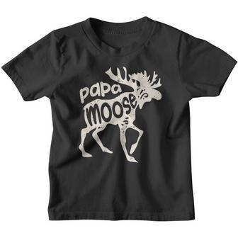 Papa Moose Fathers Day Gifts Men Dad Daddy Family Matching Youth T-shirt - Thegiftio UK