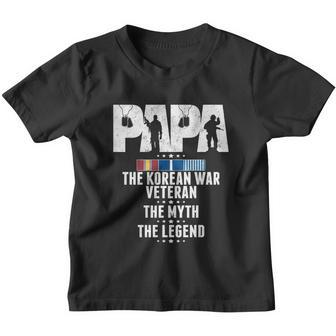Papa The Korean War Veteran The Myth The Legend Grandpa Gift Youth T-shirt - Monsterry DE