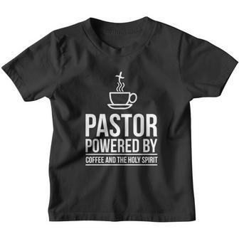 Pastor Powered By Coffee And Holy Spirit V2 Youth T-shirt - Thegiftio UK