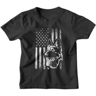 Patriotic German Shepherd American Flag Dog Lover Gift Tshirt V2 Youth T-shirt - Monsterry DE