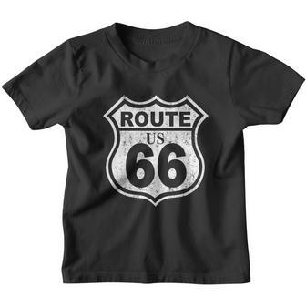 Pattern Design Rute 66 Hot Rod Speed Way Youth T-shirt - Monsterry AU