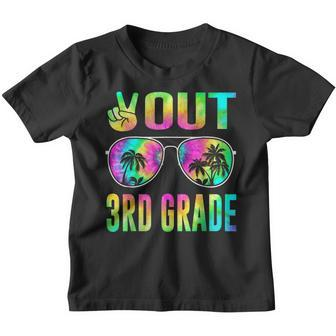 Peace Out 3Rd Grade Tie Dye Graduation Last Day Of School Youth T-shirt - Thegiftio UK