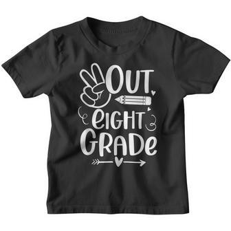 Peace Out Eighth Grade Tie Dye Graduation Boys Girls Kids Youth T-shirt - Thegiftio UK