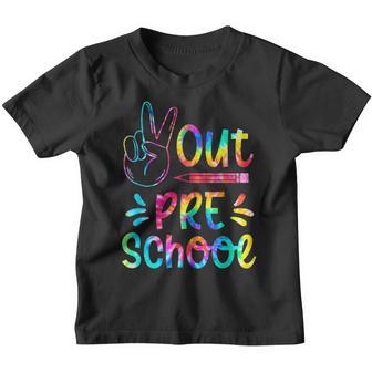 Peace Out Preschool Tie Dye Preschool Graduation Youth T-shirt - Thegiftio UK