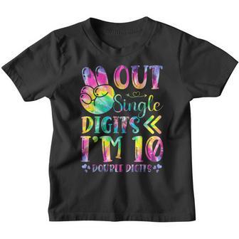 Peace Out Single Digits Im 10 Year Old 10Th Birthday Girl Youth T-shirt - Thegiftio UK