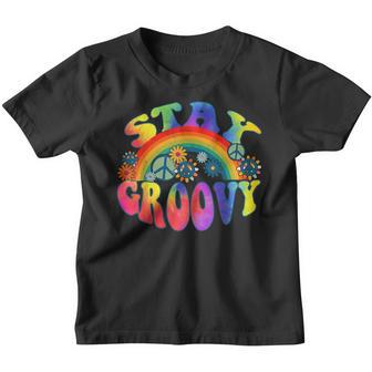 Peace Sign Love 60S 70S Tie Dye Hippie Halloween Costume V8 Youth T-shirt - Thegiftio UK