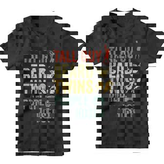 Perfect Gift For Kids Dude Tall Guy Beard Twins Purple Hoser Youth T-shirt - Seseable