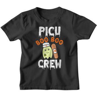 Picu Nurse Halloween Icu Matching Boo Boo Crew Ghost Youth T-shirt - Thegiftio UK