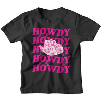 Pink Leopard Print Cowboy Hat Howdy Western Country Cowgirl V2 Youth T-shirt - Thegiftio UK