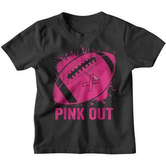 Pink Out Breast Cancer Awareness Football Breast Cancer V3 Youth T-shirt - Thegiftio UK