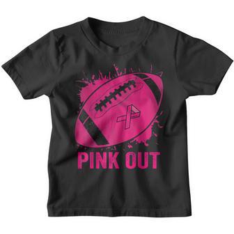 Pink Out Breast Cancer Awareness Football Breast Cancer V5 Youth T-shirt - Thegiftio UK