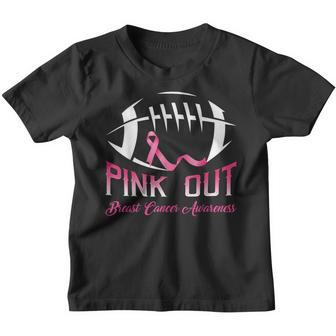 Pink Out Breast Cancer Football For Men Women Kids Youth T-shirt - Thegiftio UK