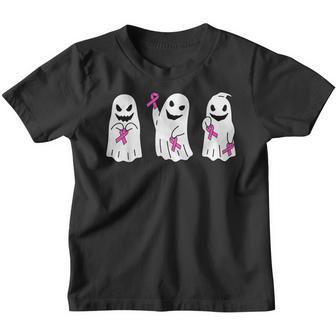 Pink Ribbon Breast Cancer Awareness Ghost Women Kids Toddler Youth T-shirt - Thegiftio UK