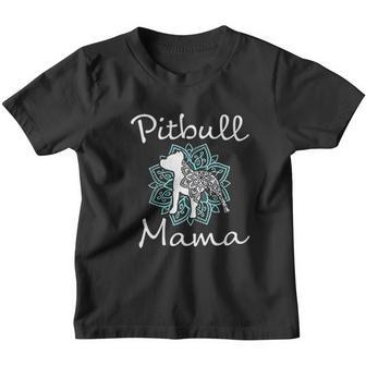 Pitbull Mama Mandala Cute Pit Bull Dog Gift Youth T-shirt - Thegiftio UK