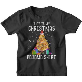Pizza Christmas Tree Men Kids Pizza Lover Gift Xmas Youth T-shirt - Thegiftio UK
