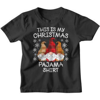 Plaid Gnome Xmas This Is My Christmas Pajama Men Women Kids Youth T-shirt - Thegiftio UK