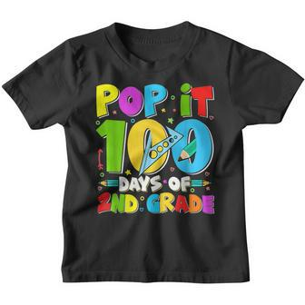 Pop It 100 Days Of 2Nd Grade Students 100 Days Of School Youth T-shirt - Seseable