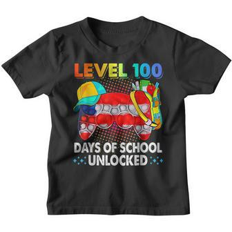 Pop It Level 100 Days Of School Unlocked Video Games Boys Youth T-shirt - Seseable