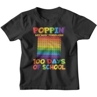Poppin My Way Through 100 Days Of School - Pop It Youth T-shirt - Thegiftio UK