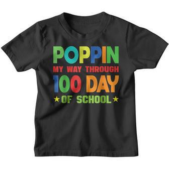 Poppin My Way Through 100 Days Of School V3 Youth T-shirt - Thegiftio UK