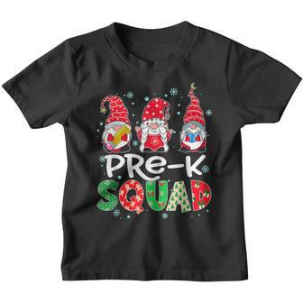 Pre K Squad Gnome Teacher Student Christmas Boys Girls Kids Youth T-shirt - Seseable