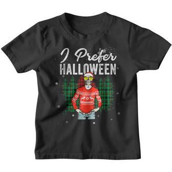 Prefer Halloween Funny Christmas Skeleton Youth T-shirt - Thegiftio UK