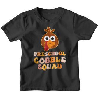 Preschool Gobble Squad Turkey Happy Thanksgiving V2 Youth T-shirt - Thegiftio UK